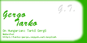 gergo tarko business card